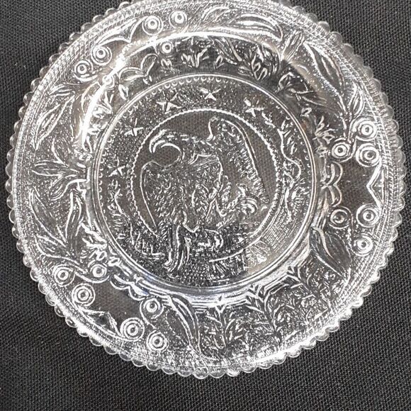 5 pc set VTG 3.5" Westmoreland Clear Sandwich Glass 1831 Liberty Eagle Clear MIN - Picture 7 of 7